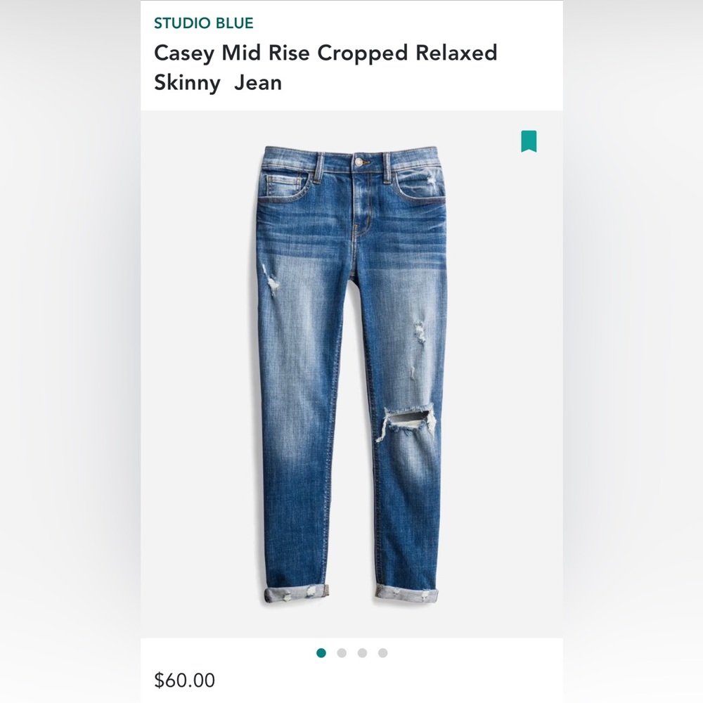 Casey Mid Rise Cropped Relaxed Skinny Jean